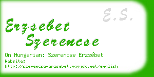 erzsebet szerencse business card