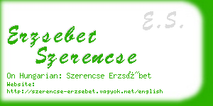 erzsebet szerencse business card